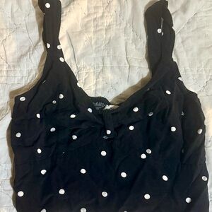 Aeropostale Black and White Polka Dot Blouse